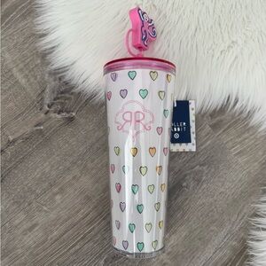 🩷🤍Roller Rabbit x Target 24oz Disco Hearts Wave Tritan Hydration Tumbler
